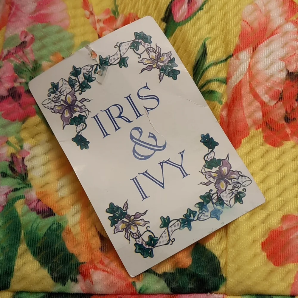 Iris & Ivy Girl's Bright Yellow Floral Dress